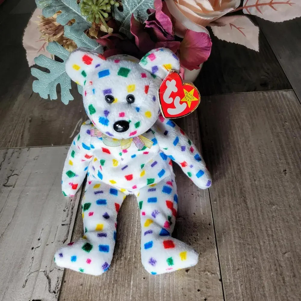 Ty 2K TY Beanie Baby Multicolored Bear Beanie Baby Original EUC 2000s